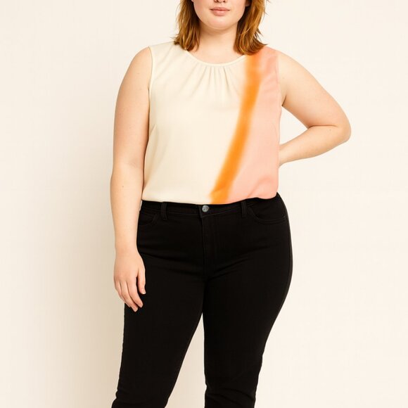 Sunset Silk Sleeveless Blouse - Picture 1 of 4